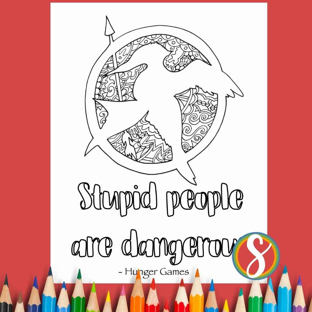 Free hunger games coloring pages â stevie doodles