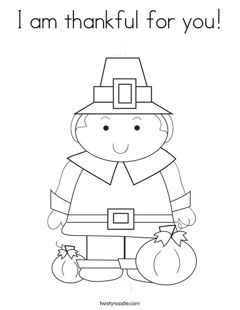 I am thankful for you coloring page
