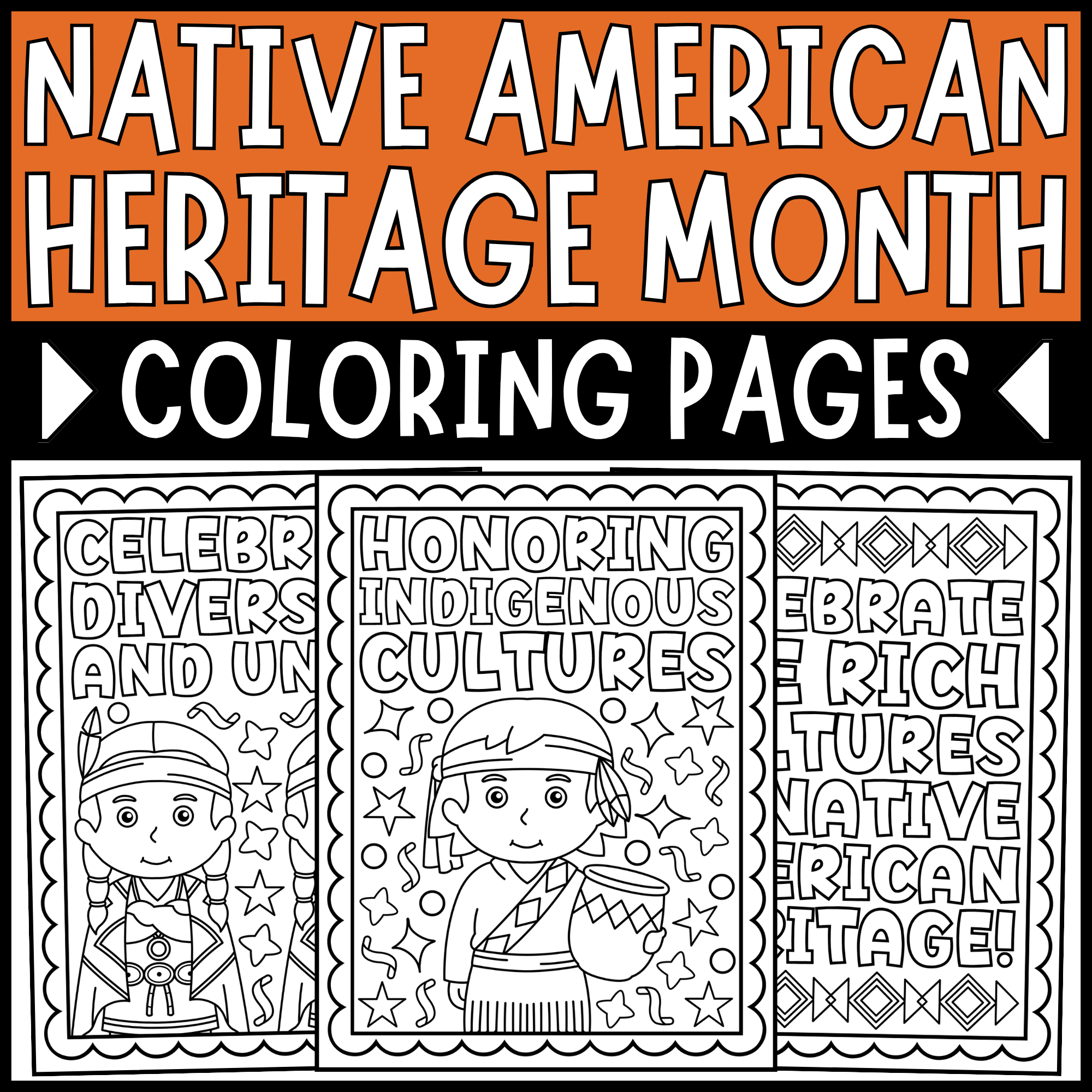 Native american heritage month coloring pages â american indian heritage month made by teachers