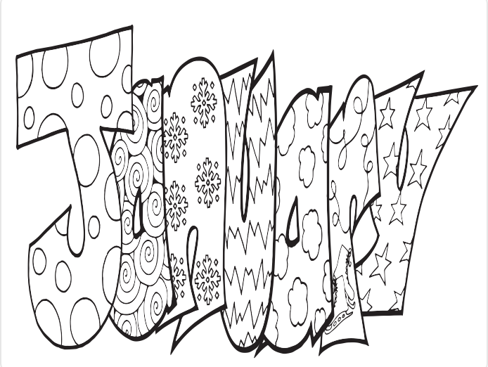 January coloring pages â stevie doodles