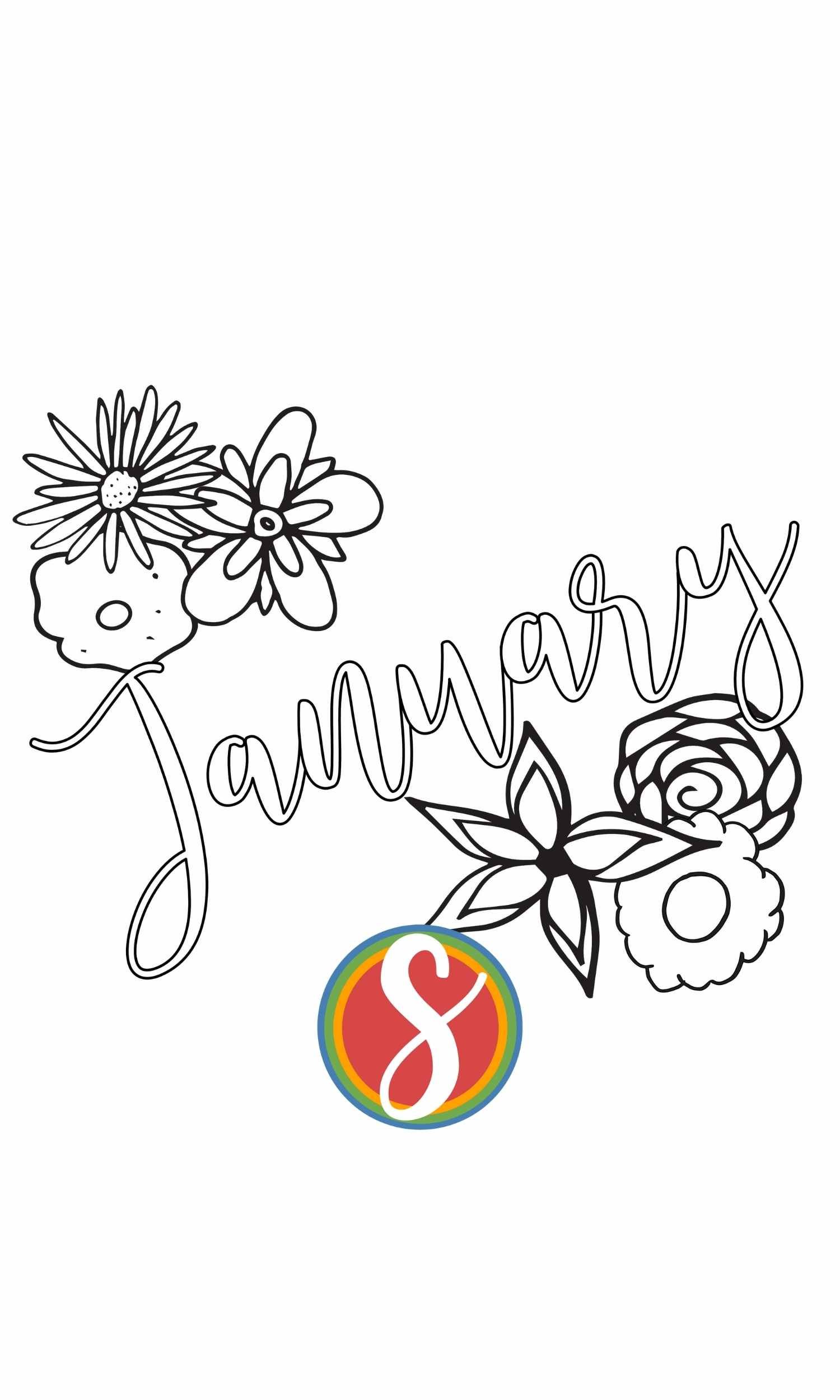 January coloring pages â stevie doodles