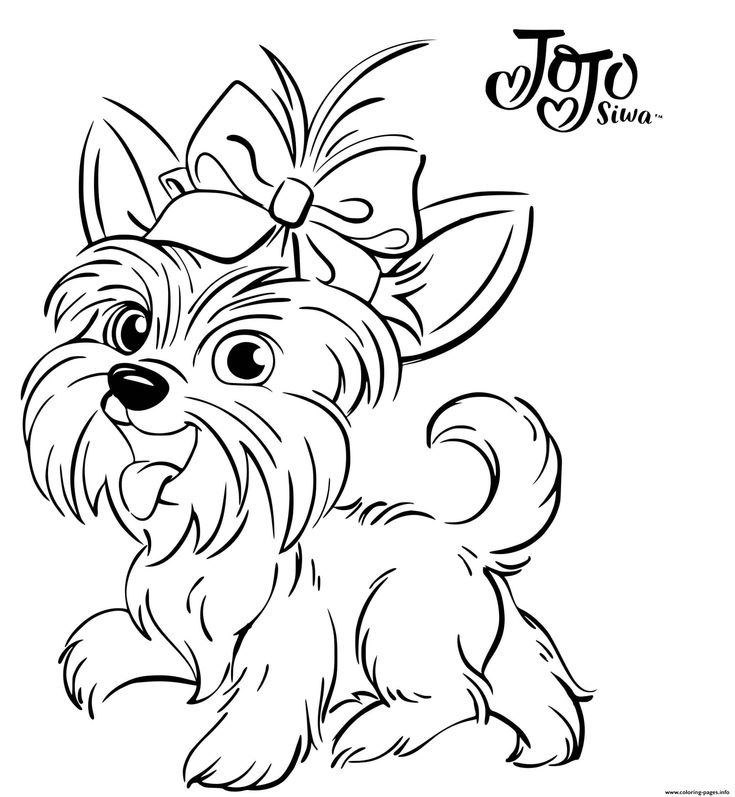 Jojo siwa bow bow dog loring page printable dog loring page loring pages loring book pages