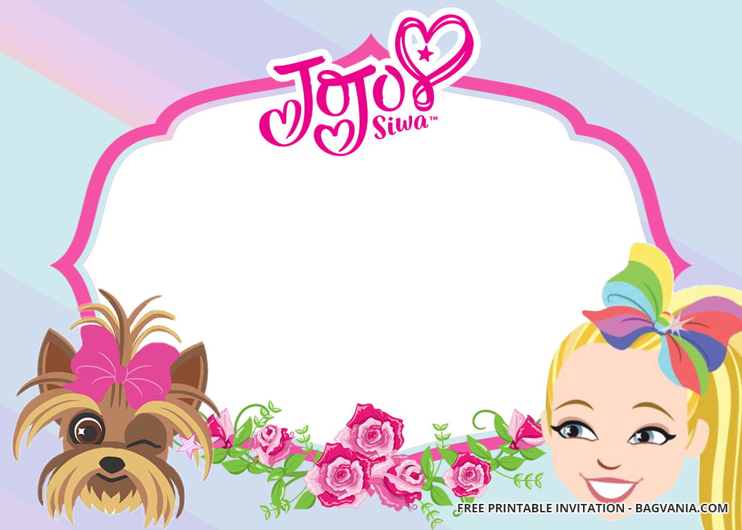 Template jojo siwa free printables