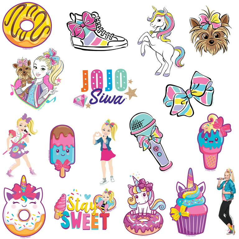 Jojo siwa sticker pack die cut vinyl large deluxe stickers variety pack