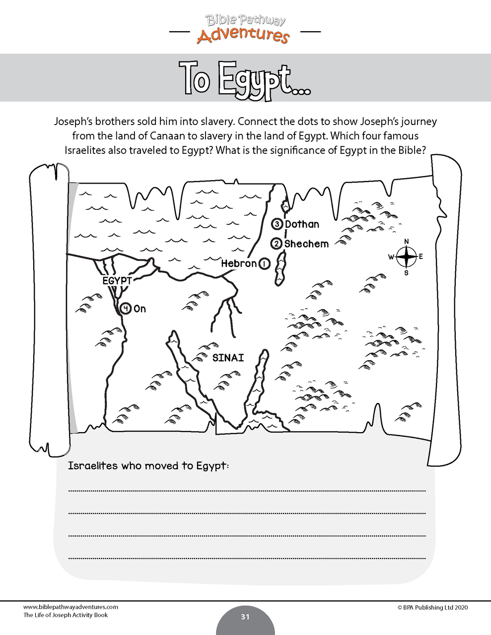 The life of joseph activity book
