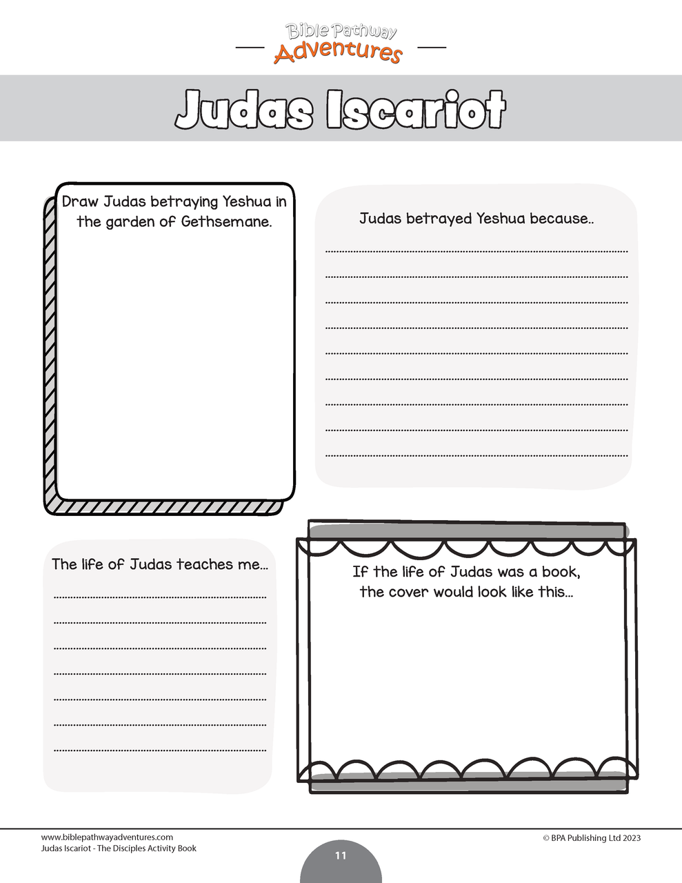 Judas the disciple activity book