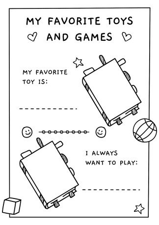 Printable memory book worksheets for pre