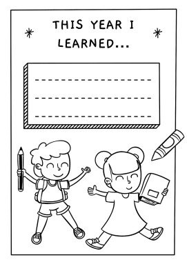 Printable memory book worksheets for pre