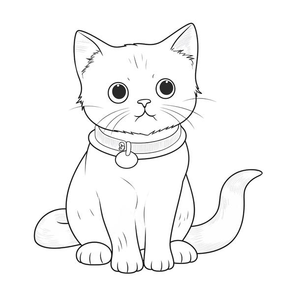 Free printable cat coloring pages list