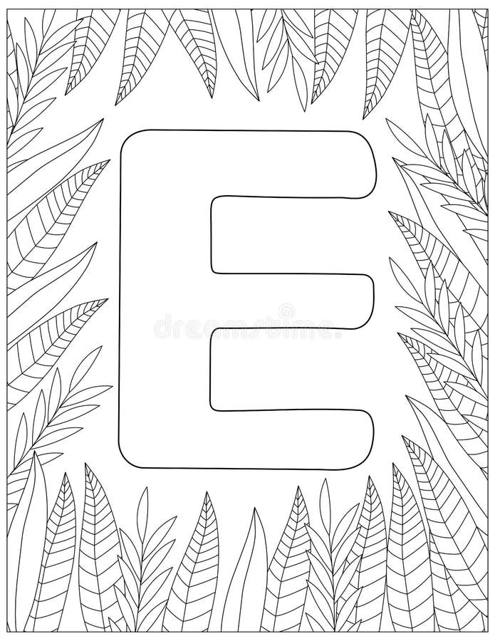 Coloring book letter e stock illustrations â coloring book letter e stock illustrations vectors clipart