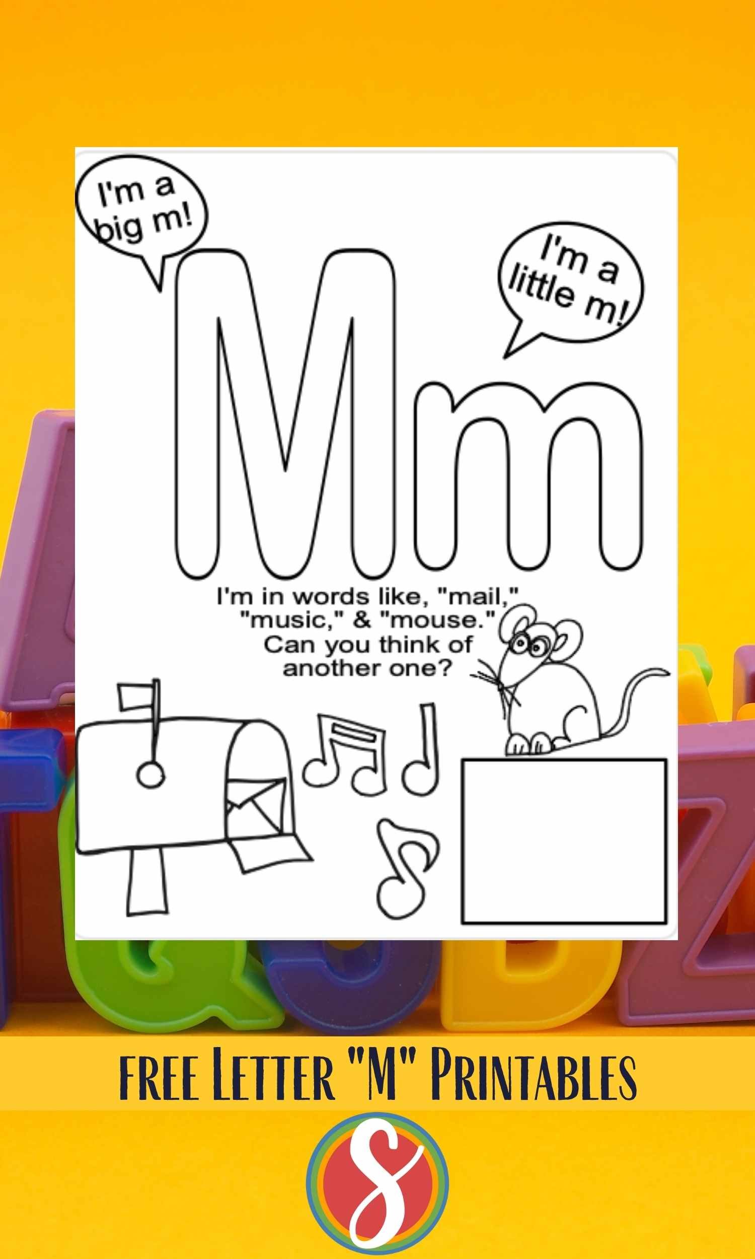 Free m coloring pages â stevie doodles