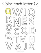 Letter q coloring pages