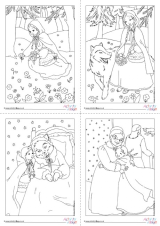 Little red riding hood louring pages