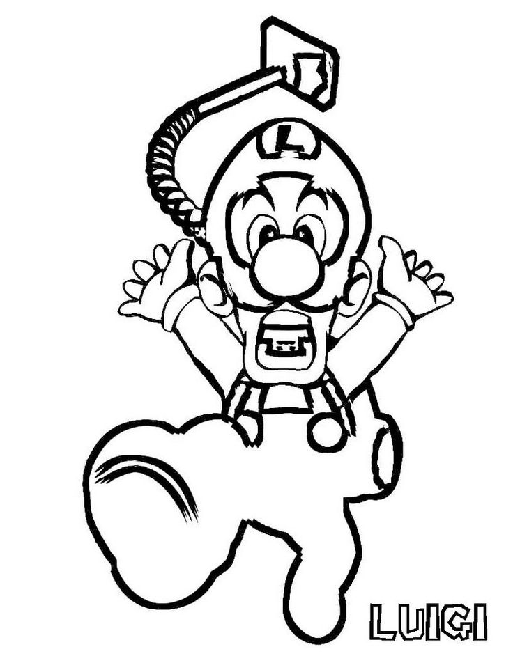 Luigi super mario printable coloring picture cartoon coloring pages mario coloring pages super mario coloring pages