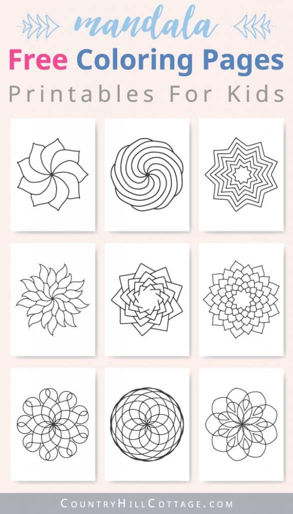 Mandala coloring pages for kids free printable worksheets