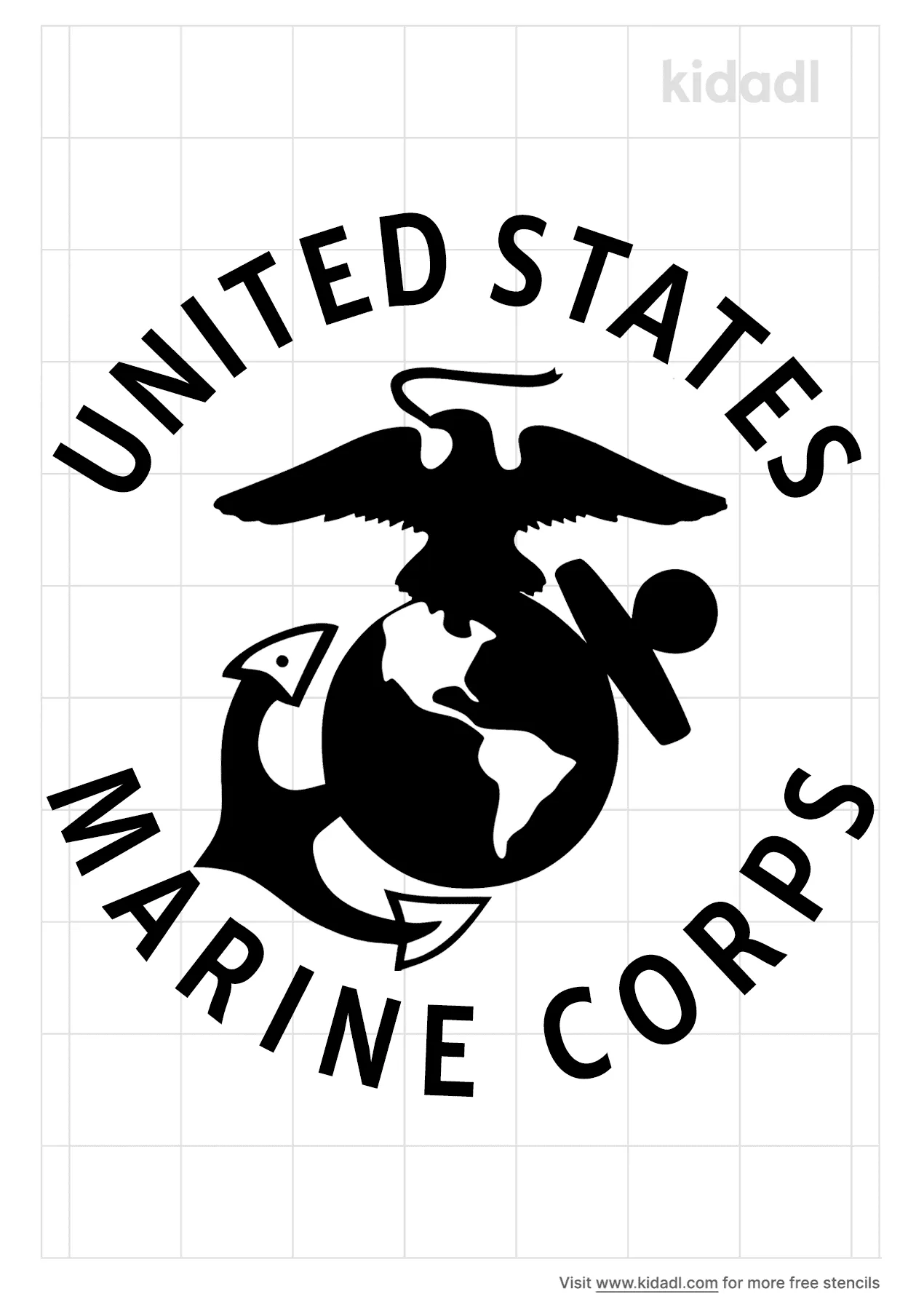 Free marine corps stencil stencil printables