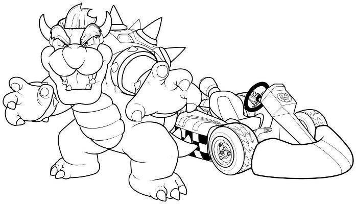 Mario kart coloring pages