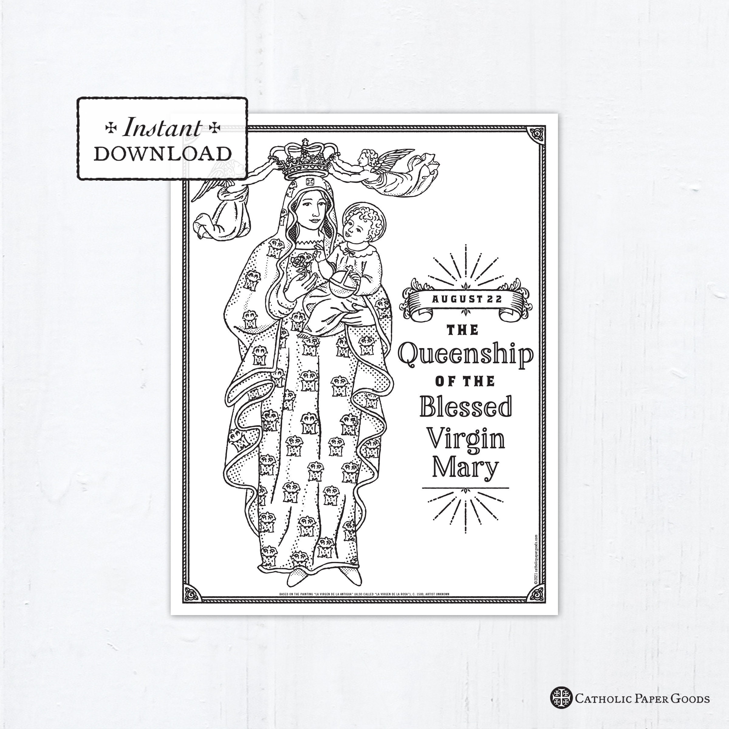Catholic coloring page