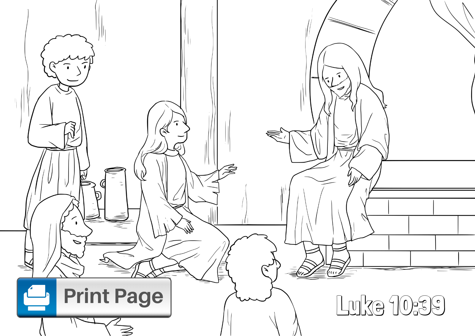 Free printable mary and martha coloring pages for kids â connectus