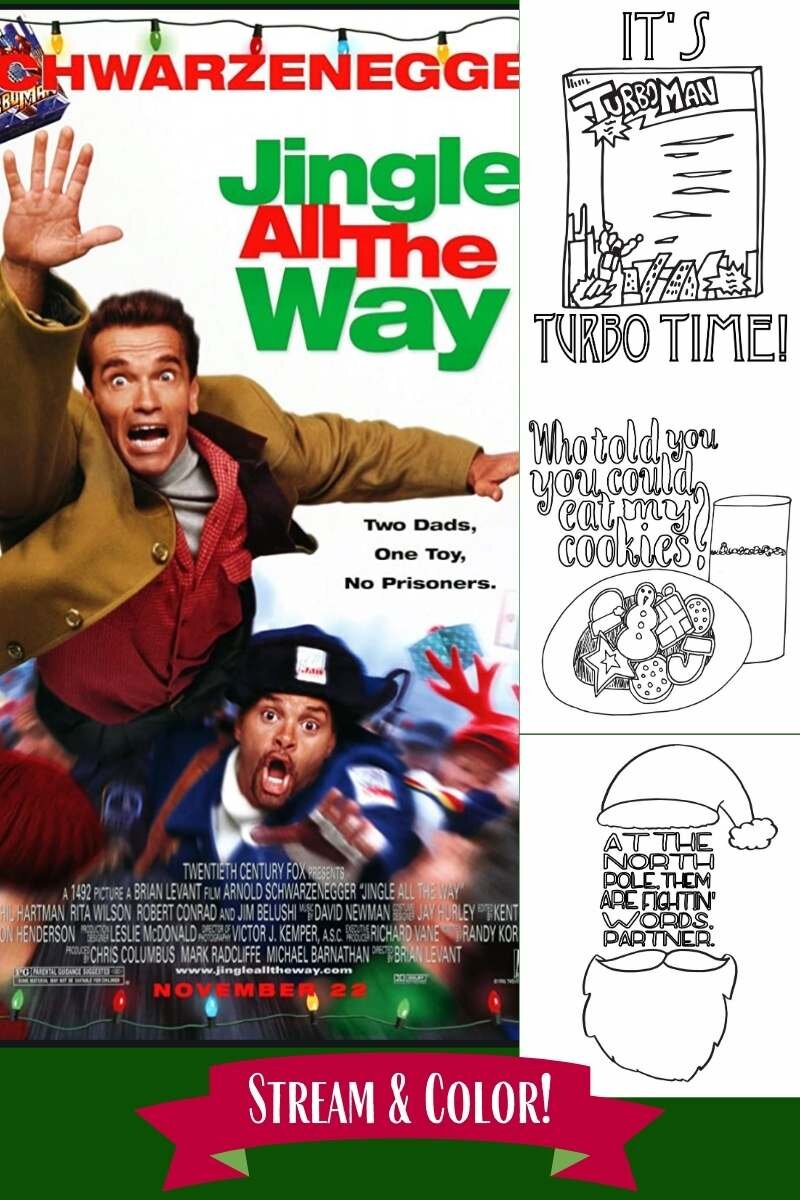Jingle all the way movie coloring pages â stevie doodles