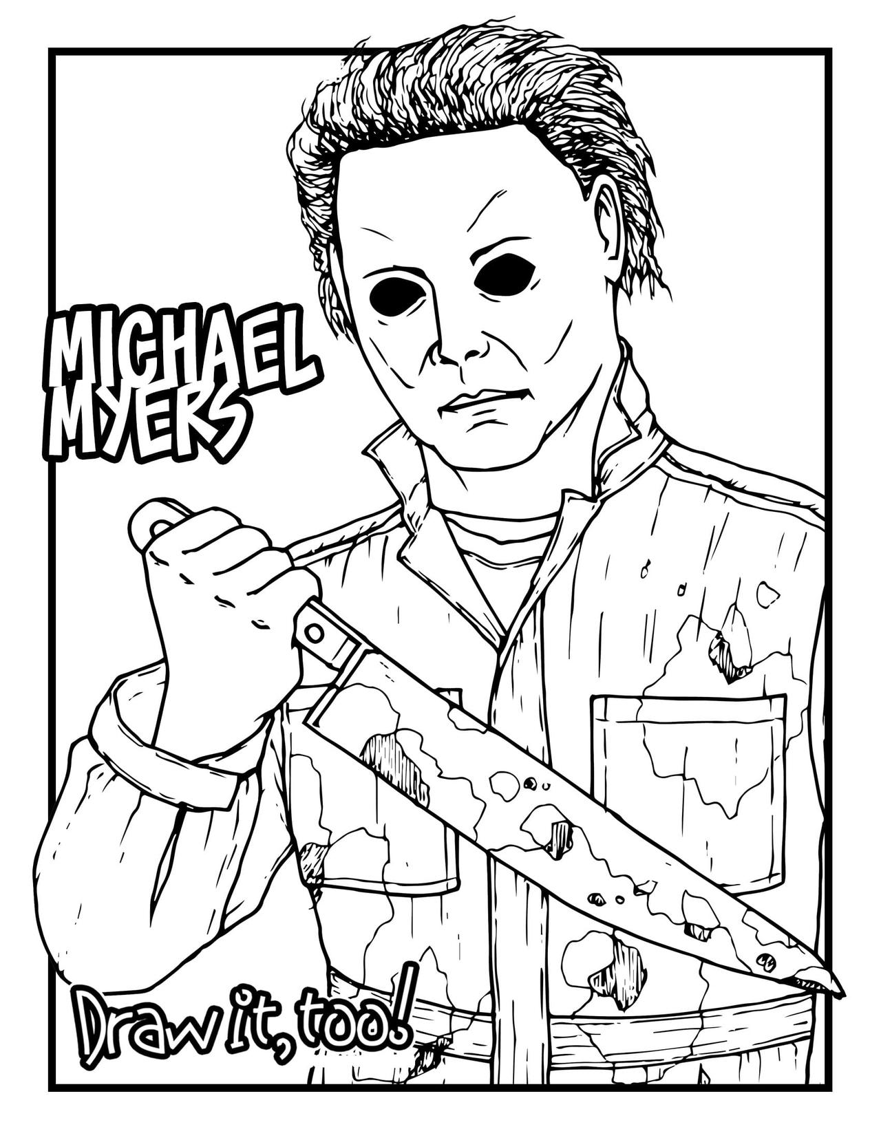 Michael myers coloring pages by coloringpageswk on