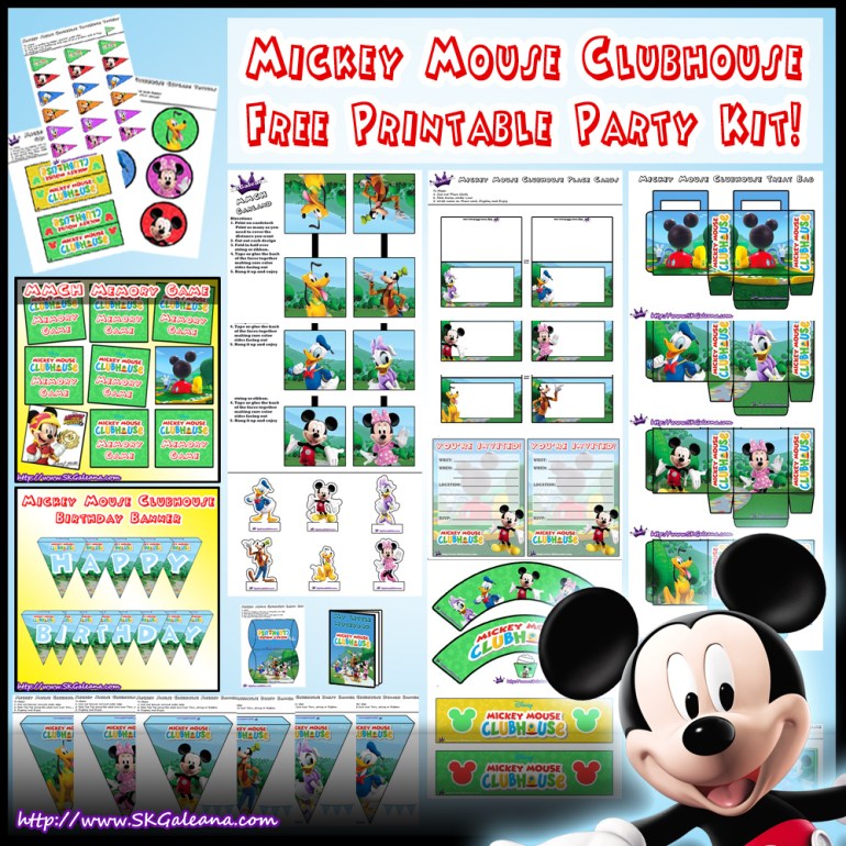 Free mickey mouse clubhouse printable party kit â