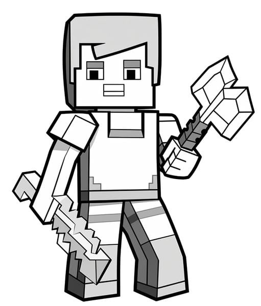 Free printable minecraft coloring pages list