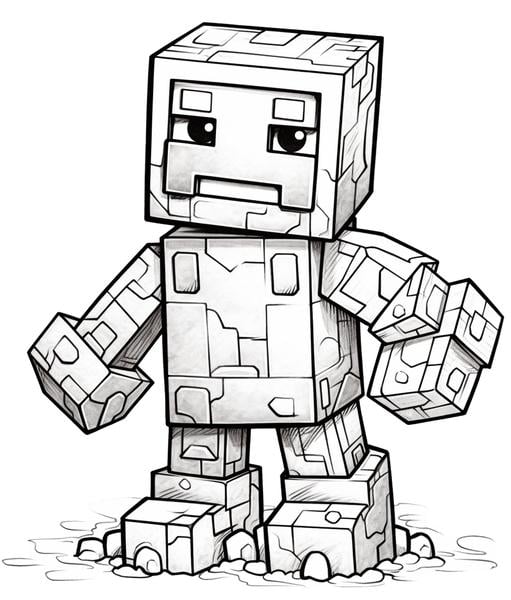 Free printable minecraft coloring pages list