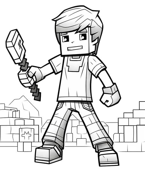 Free printable minecraft coloring pages list