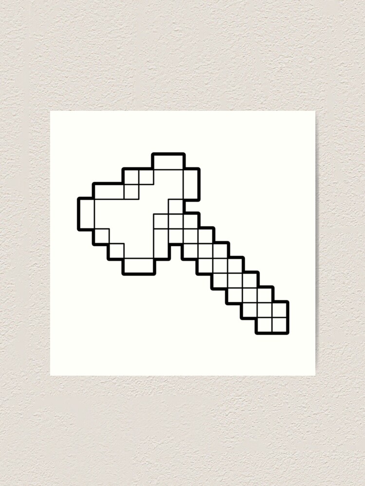 Minecraft axe art print for sale by jamcayt