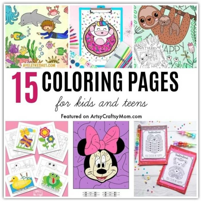 Pretty printable coloring pages for kids
