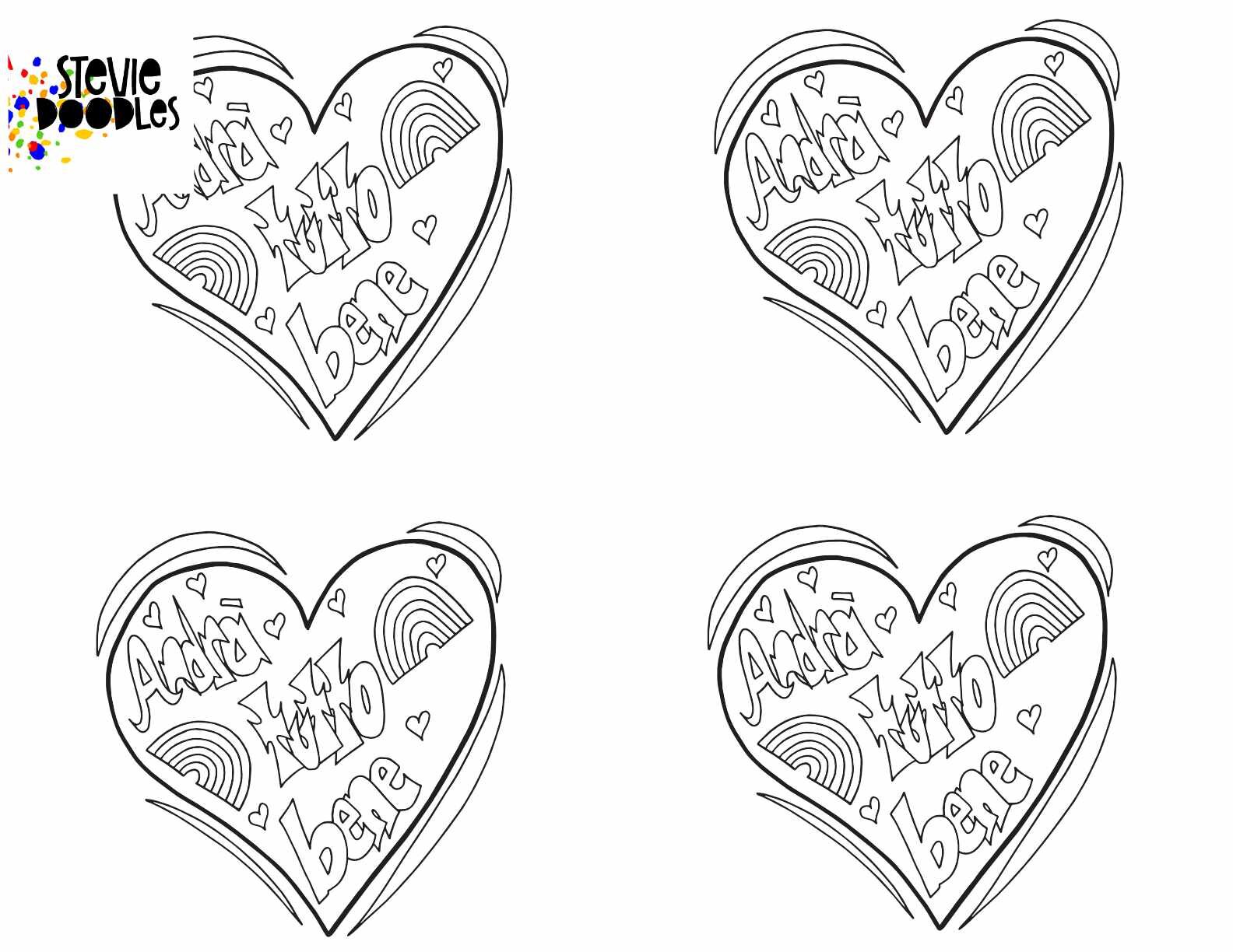 Free thinking of you cards to color â stevie doodles