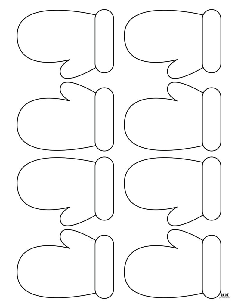 Mitten coloring pages templates