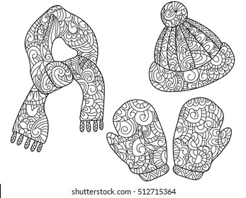 Mittens coloring book images stock photos d objects vectors