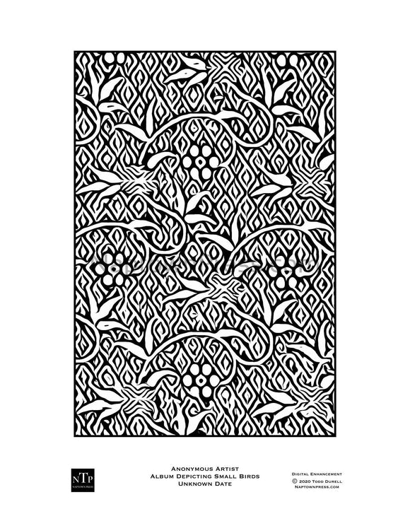 Printable coloring sheet of a vintage japanese art pattern â naptown press
