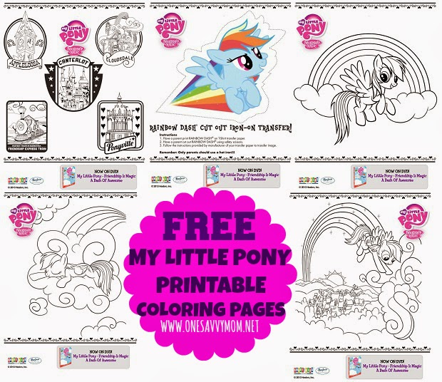 One savvy mom â nyc area mom blog my little pony free printable coloring pages activity sheets
