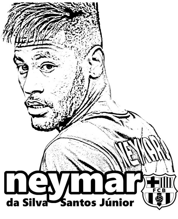 Neymar to color topcoloringpagesnet by topcoloringpages on