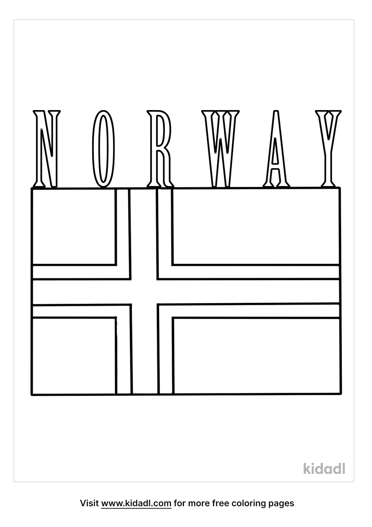 Free norway flag coloring page coloring page printables