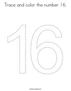 Number coloring pages