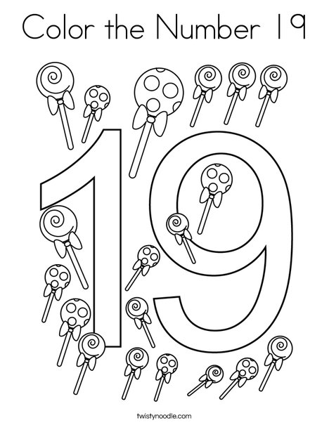 Color the number coloring page