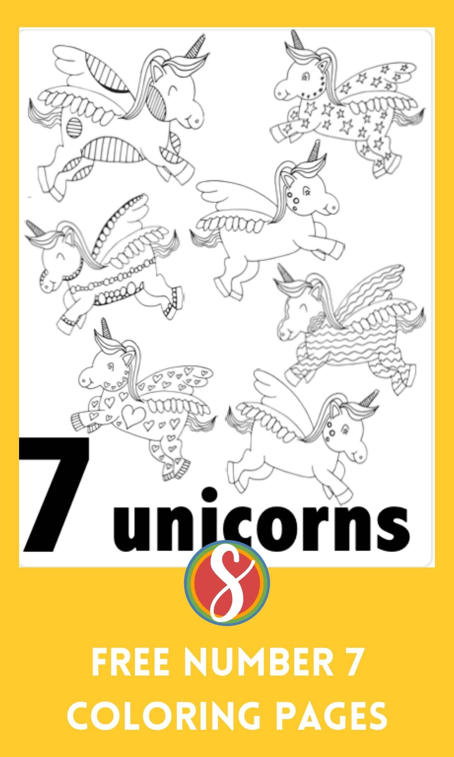 Free number coloring pages â stevie doodles