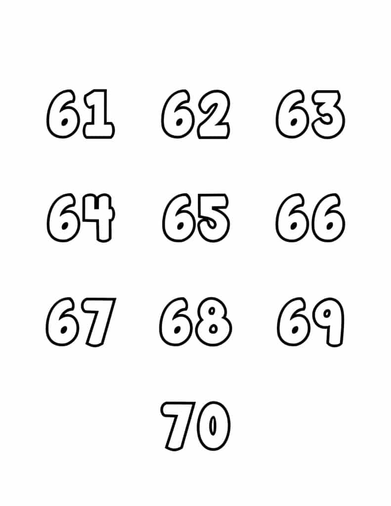 Free printable numbers templates