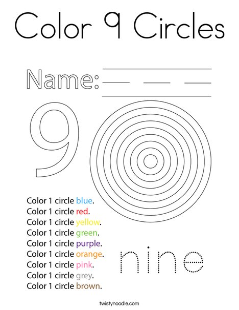 Color circles coloring page