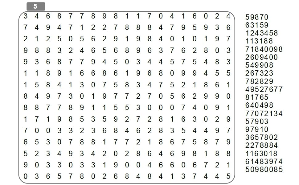 Number search puzzles for adults volume number search for adults puzzles number search puzzles number puzzles for adults publishing smart monkey books