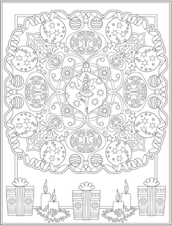 Christmas ornaments coloring pages â