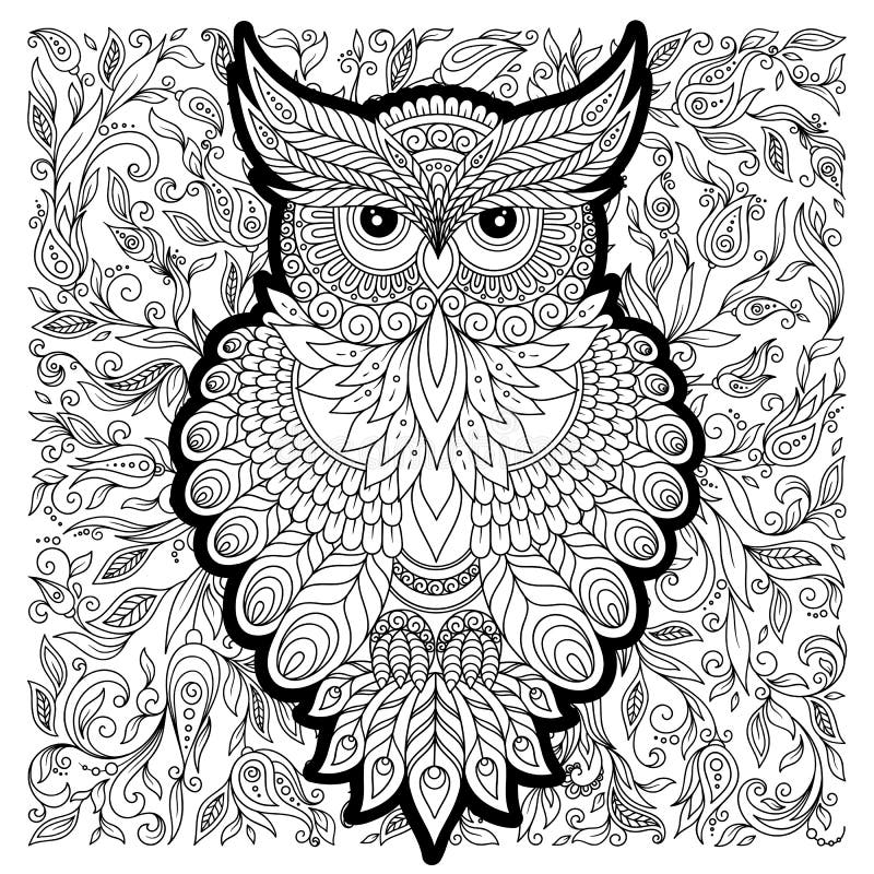 Coloring owl stock illustrations â coloring owl stock illustrations vectors clipart