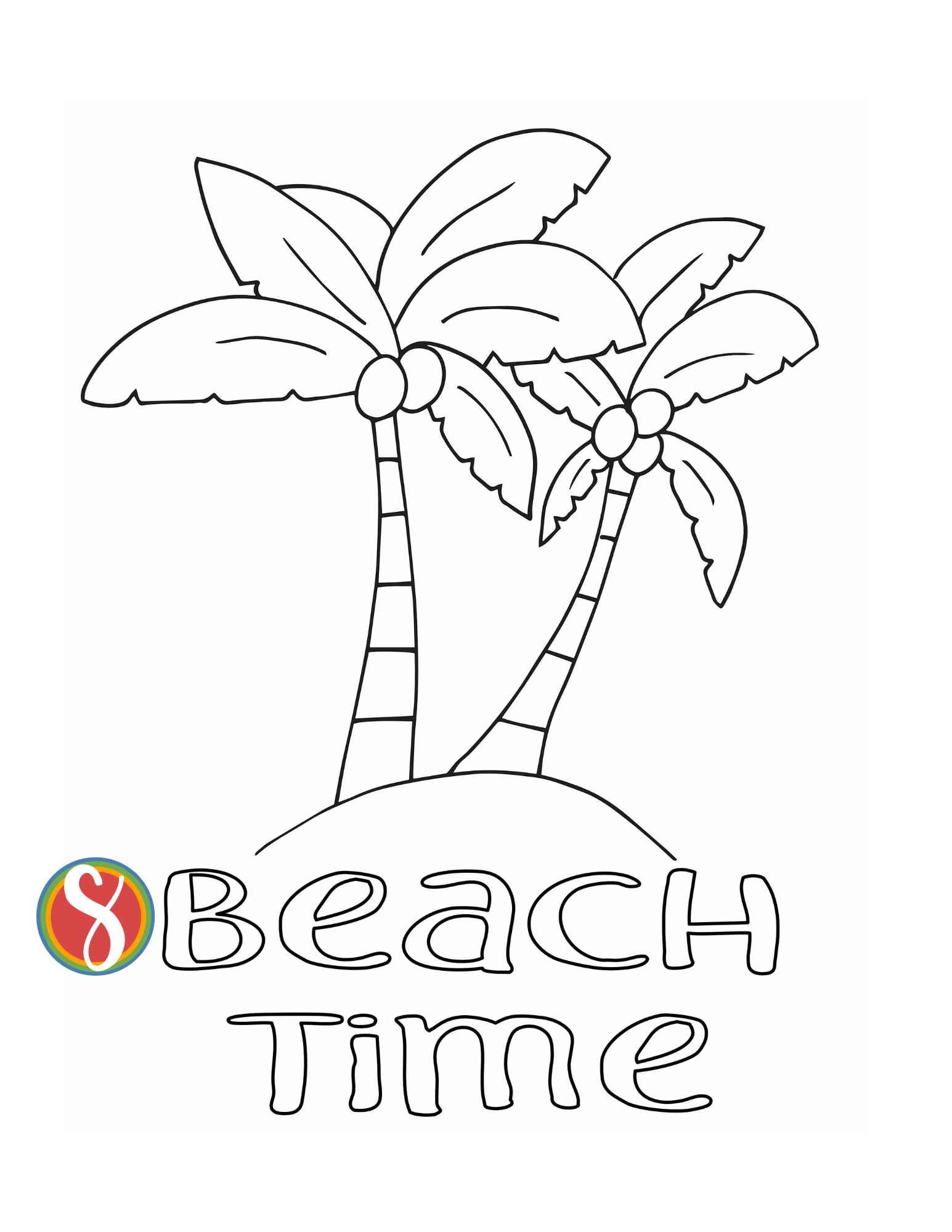 Free beach coloring pages â stevie doodles