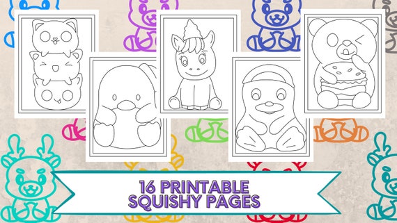 Printable squishy coloring pages download now