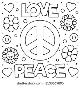 Peace coloring pages over royalty