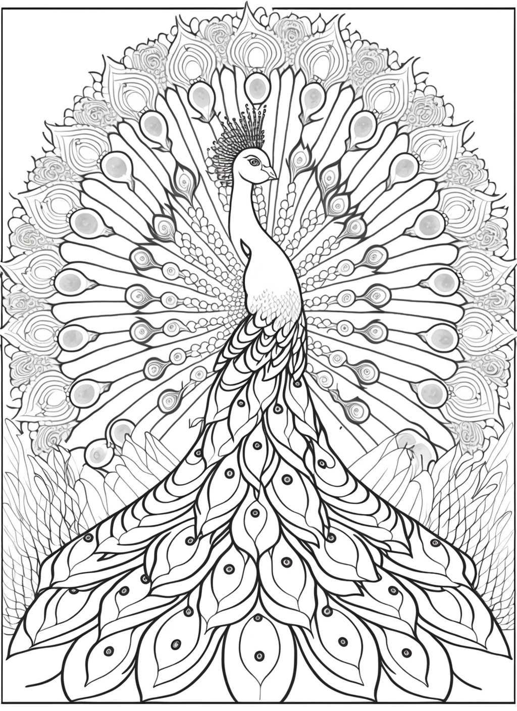 Peacock coloring books for children years old coloring pages